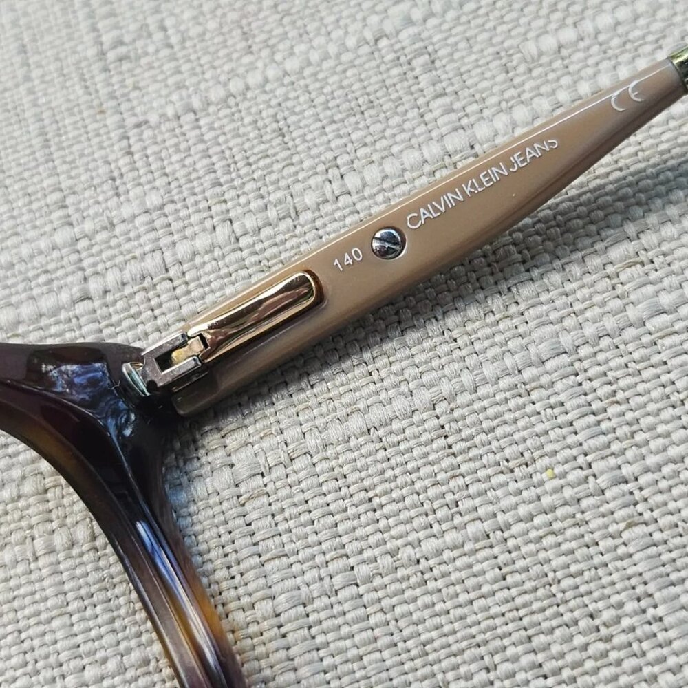 Calvin Klein Jeans Women Eyeglasses/Sunglasses Frame Brown Tortoise Glasses - Picture 11 of 12